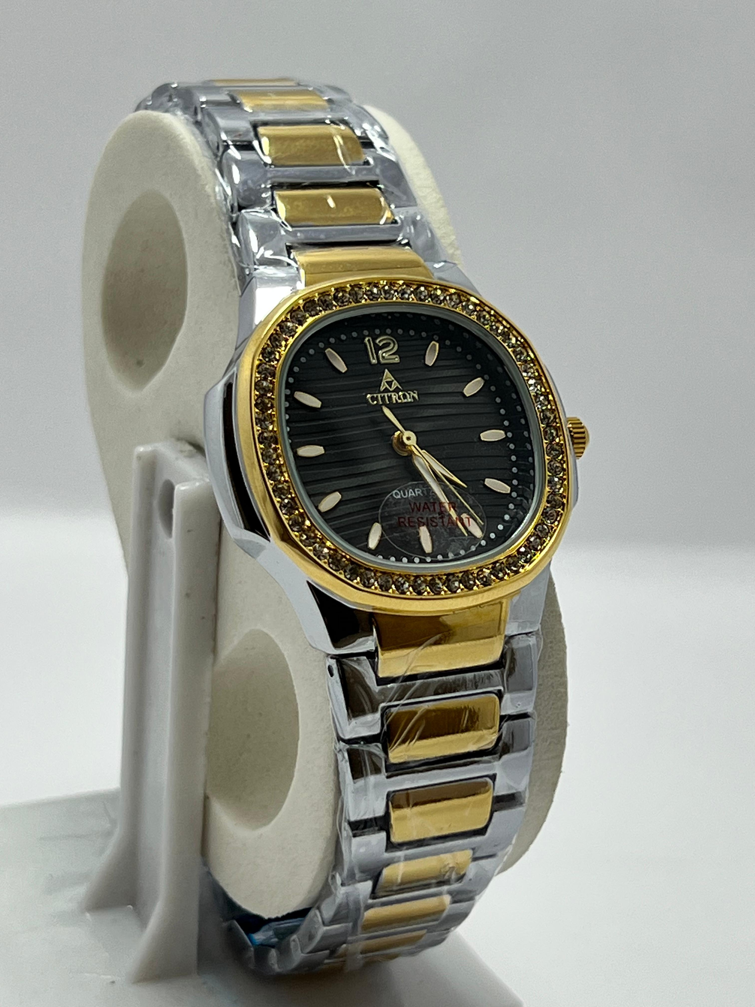 Citron watch  luxury quartz watch  gold silver
