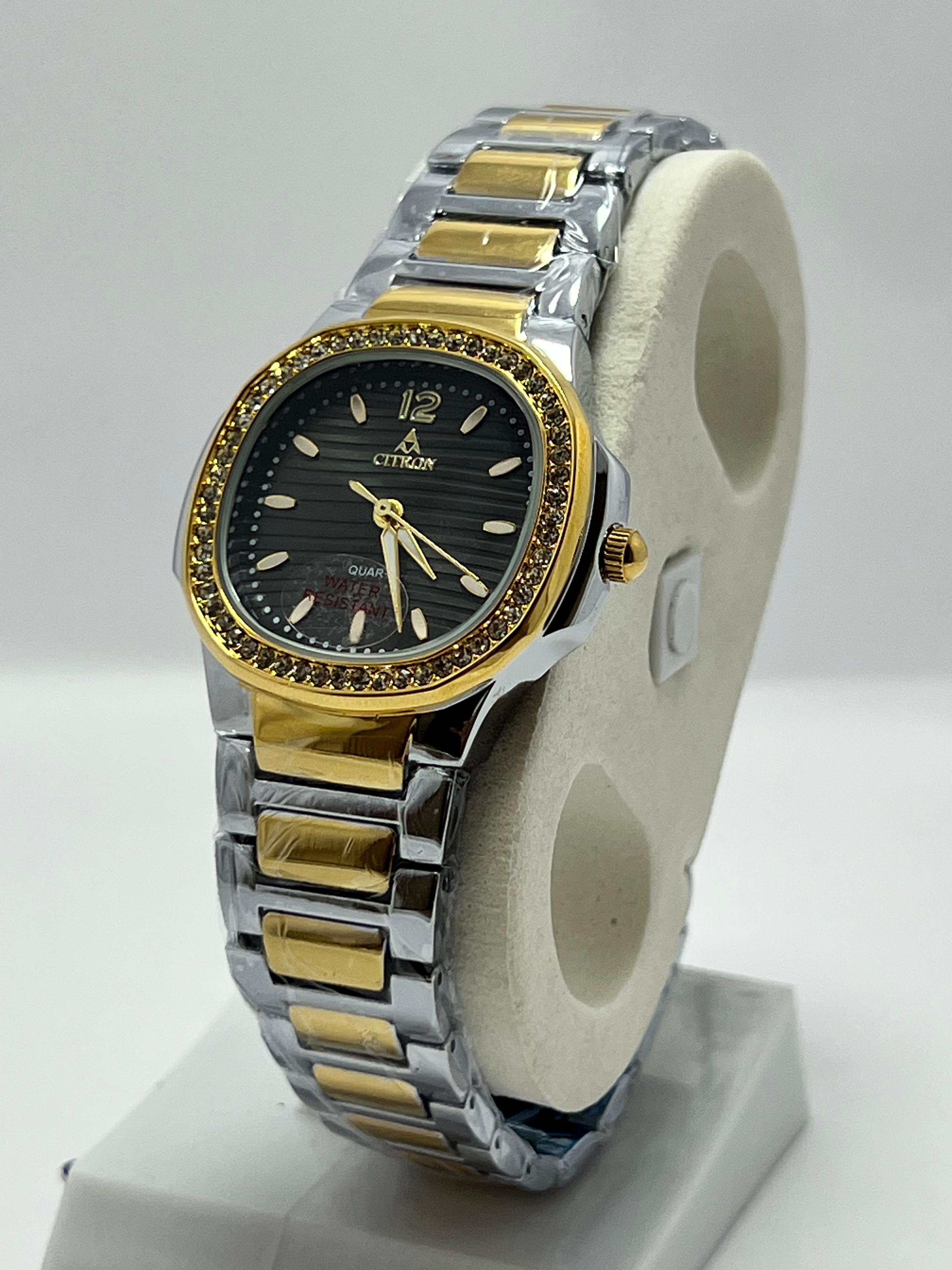 Citron watch  luxury quartz watch  gold silver