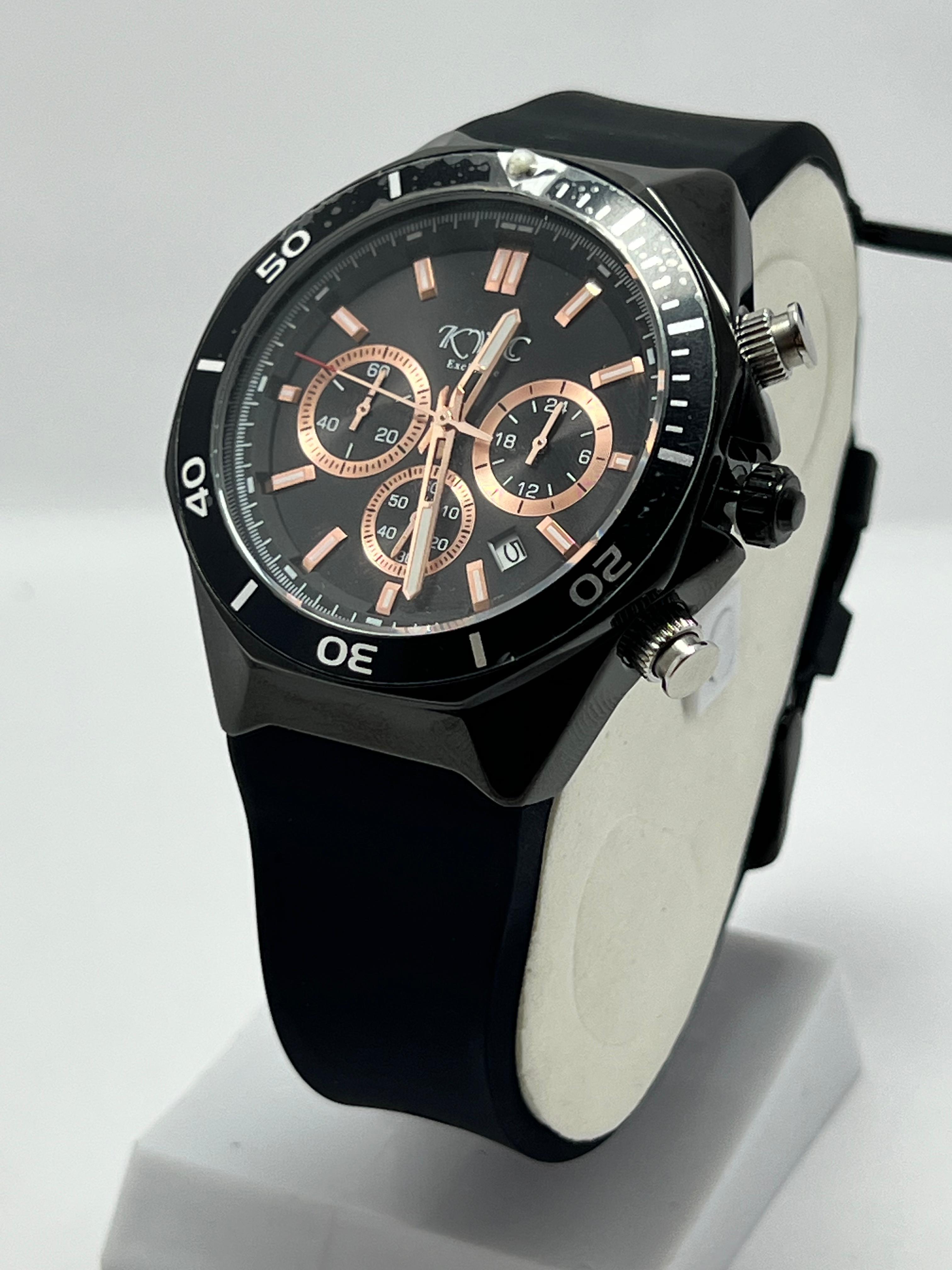 KWC Black & Rose Gold Wrist Watch