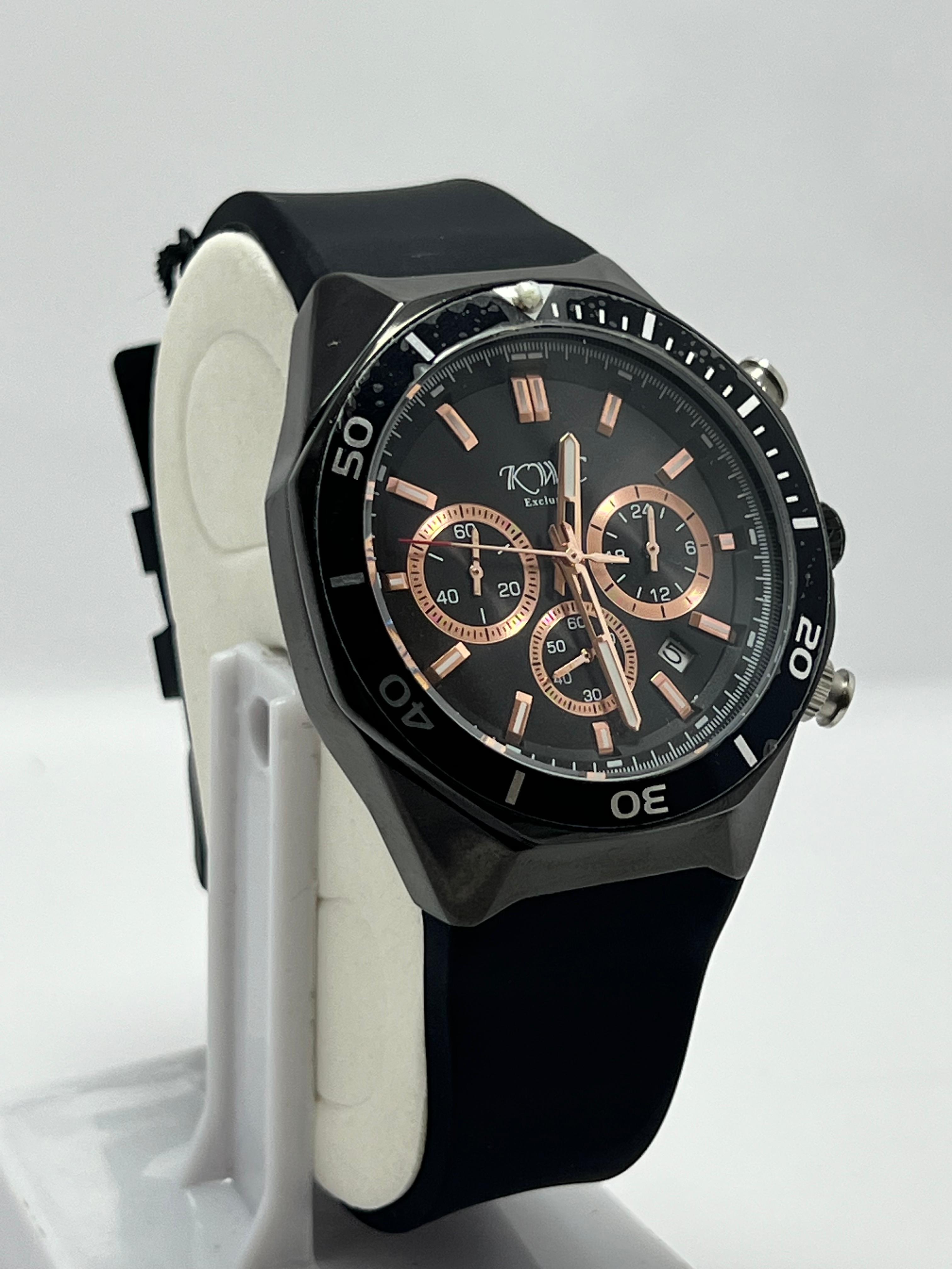 KWC Black & Rose Gold Wrist Watch