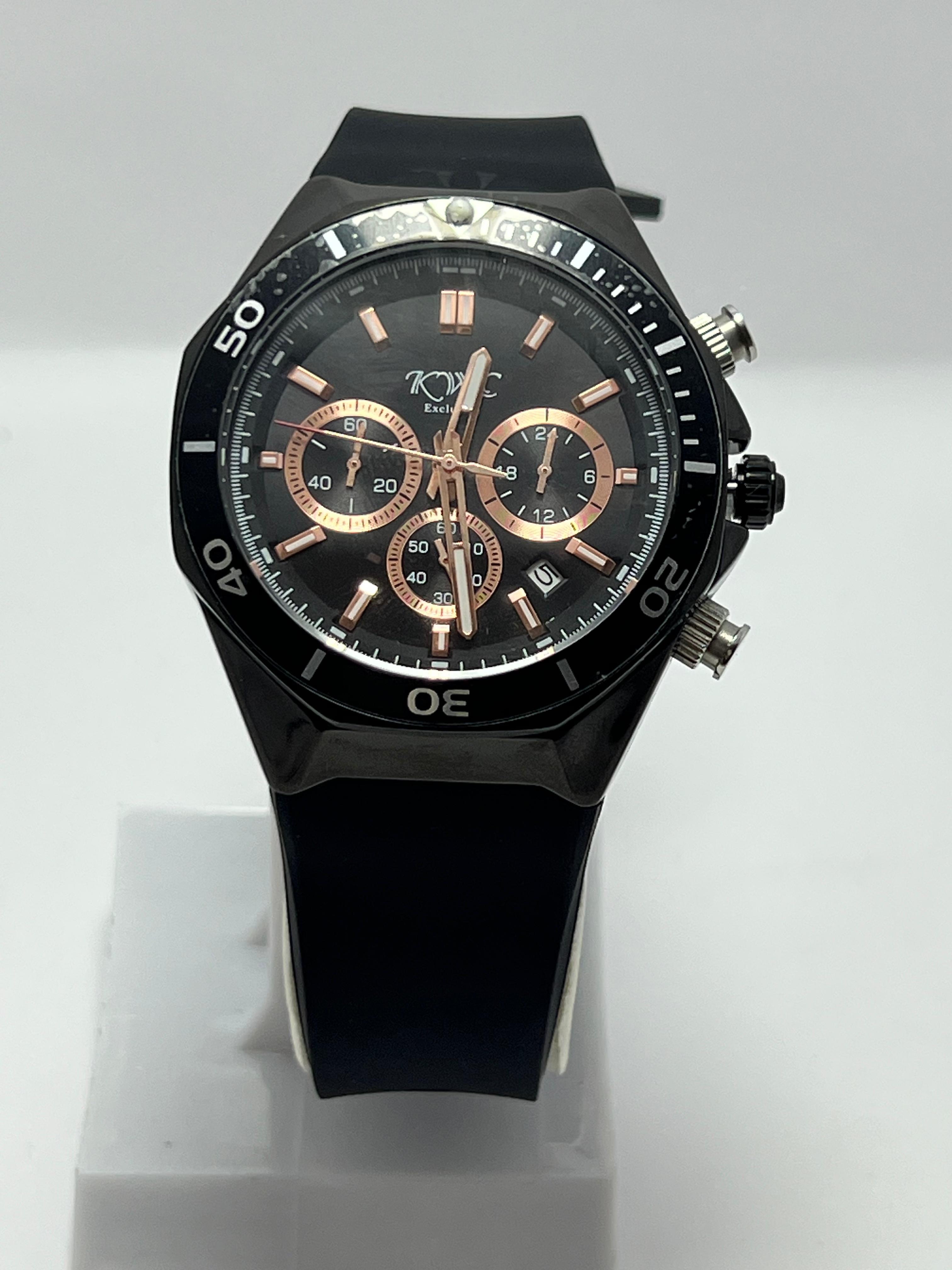 KWC Black & Rose Gold Wrist Watch