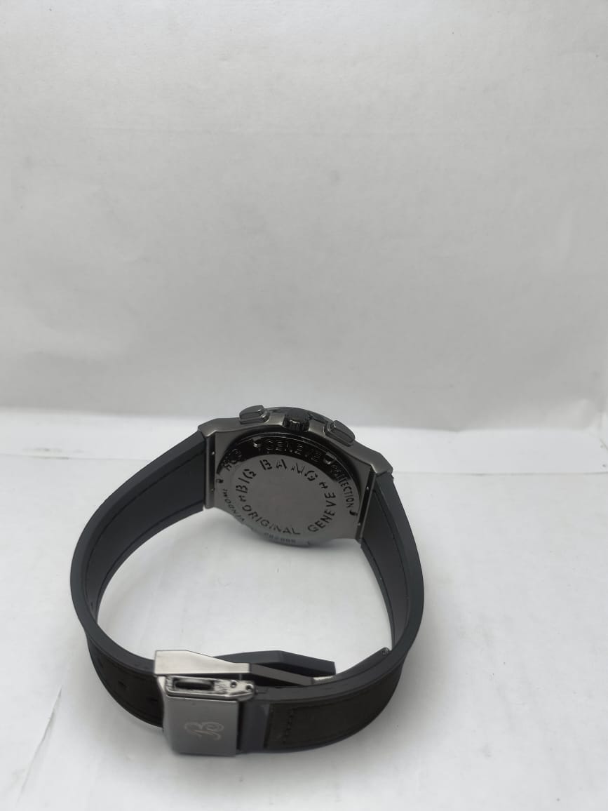 Luxury Hublot Style Skeleton Automatic Watch – Black Rubber Strap